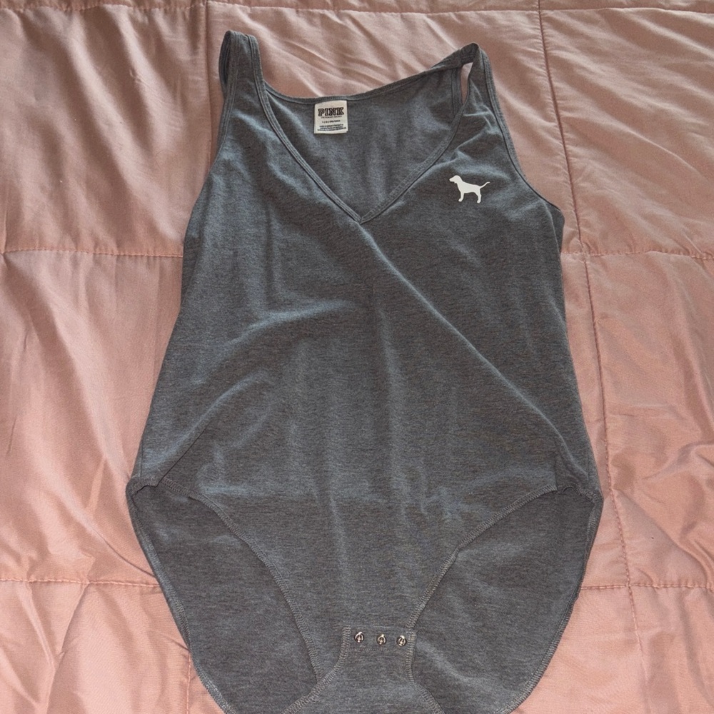 PINK Victoria's Secret Gray Bodysuit